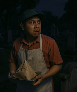 Sempat Viral, Penjual Nasi Goreng Ini Sering Dipesan dari Area Kuburan Lewat Aplikasi